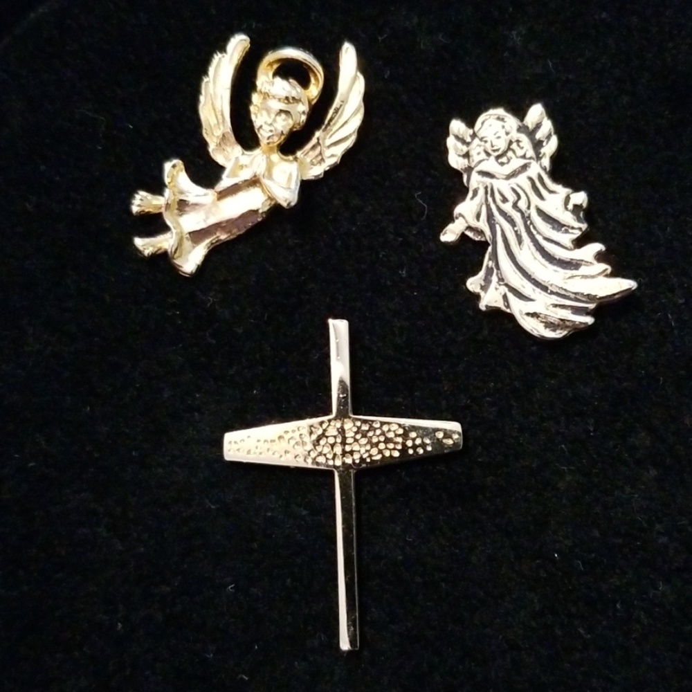 Angel's and a cross pins